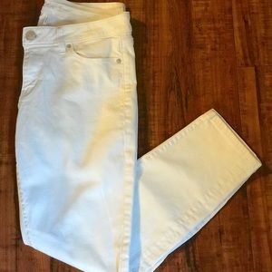 LOFT Curvy Skinny Ankle Jeans White Sz 28/6